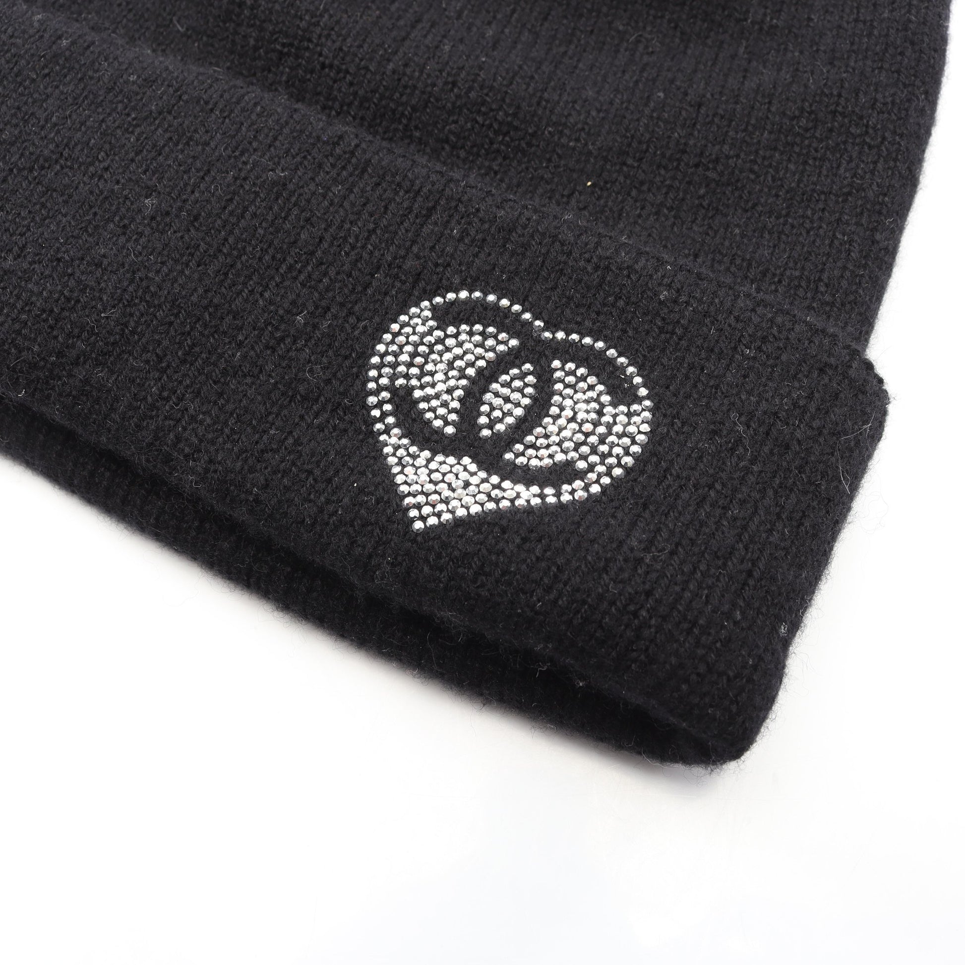 ココマーク ニット帽 ビーニー カシミヤ ブラック シャネル 財布・小物 CHANEL