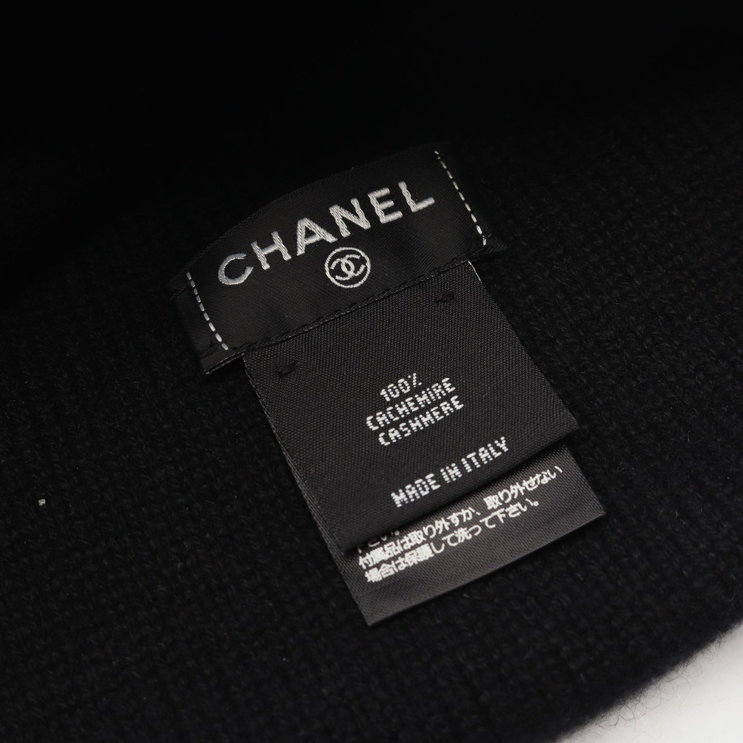 ココマーク ニット帽 ビーニー カシミヤ ブラック シャネル 財布・小物 CHANEL