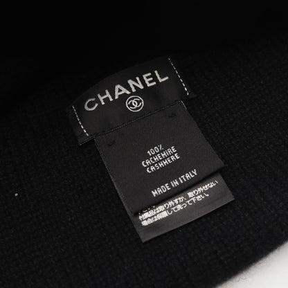 ココマーク ニット帽 ビーニー カシミヤ ブラック シャネル 財布・小物 CHANEL