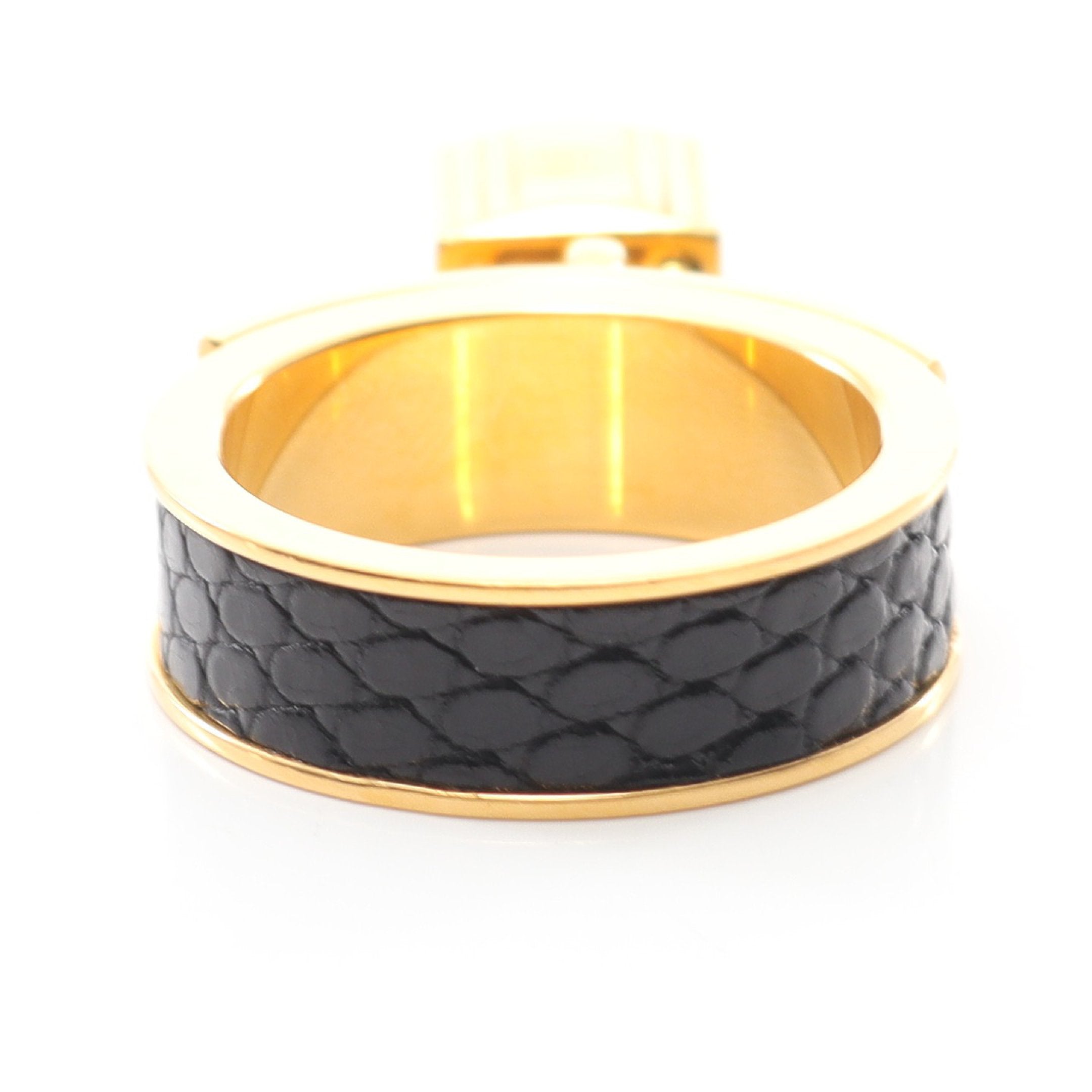 ケリー スカーフリング GP レザー ゴールド ブラック エルメス – RECLO