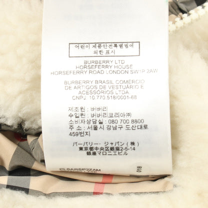 ボア ブルゾン 刺繍 カシミヤ オフホワイト フード付き バーバリー アウター BURBERRY