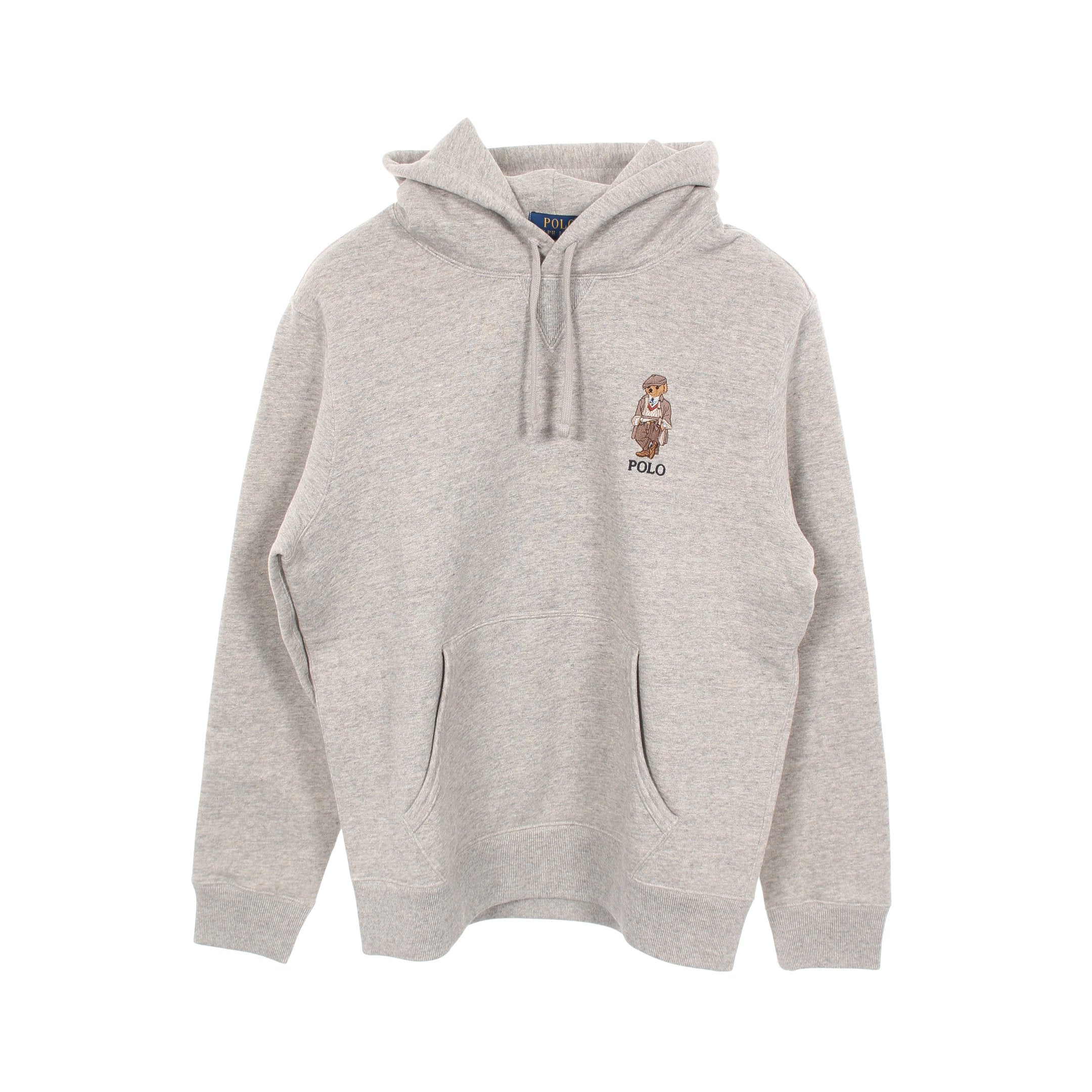 ポロベア フリース フーディ プルオーバーパーカー コットン グレー 裏