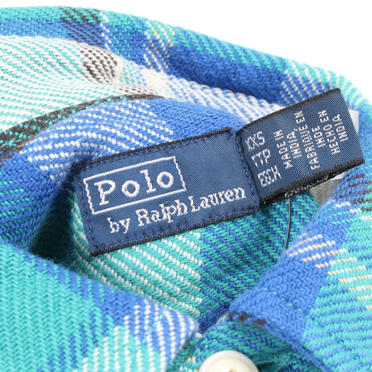 チェック シャツ 長袖 コットン ブルー マルチカラー ポロラルフローレン トップス Polo Ralph Lauren