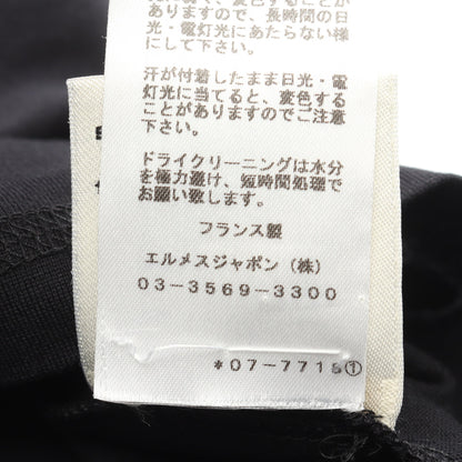 ホースビット ワンピース 半袖 刺繍 コットン ブラック エルメス ワンピース HERMES