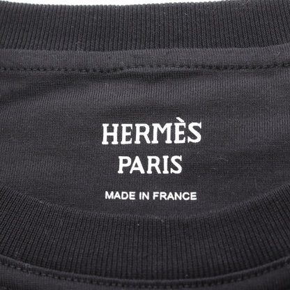 ホースビット ワンピース 半袖 刺繍 コットン ブラック エルメス ワンピース HERMES
