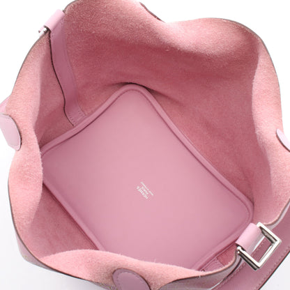 ピコタンロックPM ラッキーデイジー モーヴシルベストル ハンドバッグ ヴォースイフト ピンク シルバー金具 U刻印 エルメス バッグ HERMES