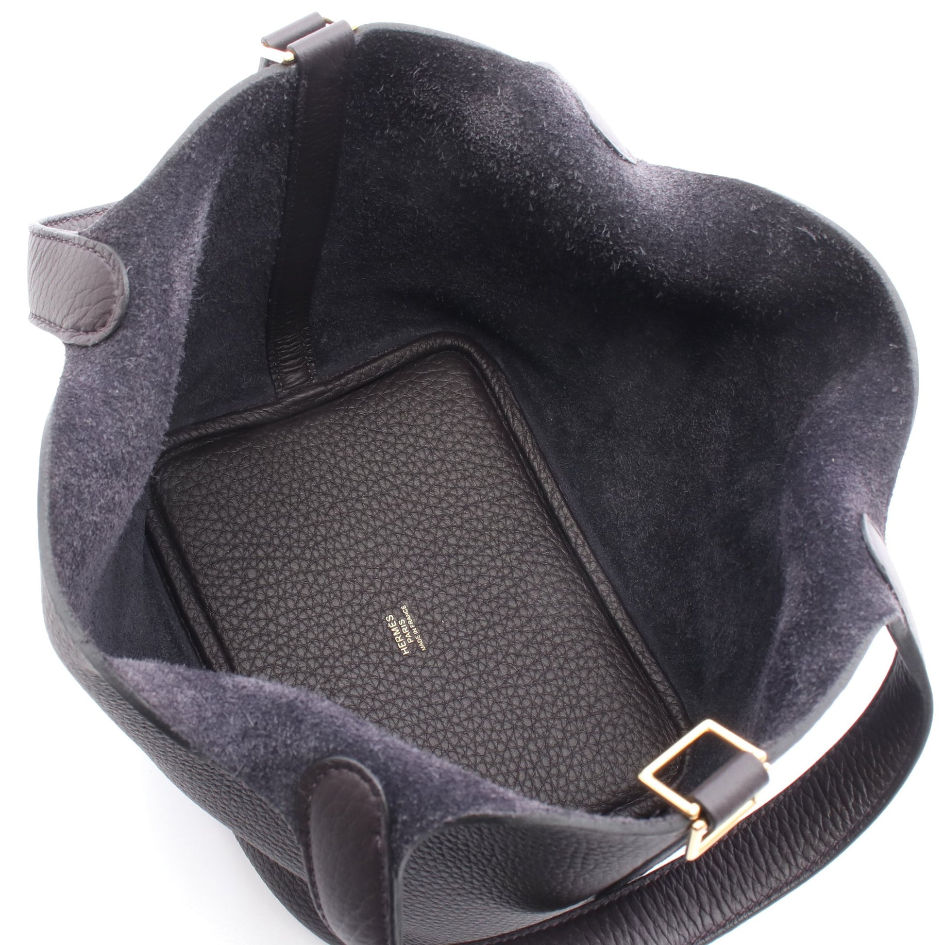 ピコタンロックPM ブルーノワール ハンドバッグ トリヨンクレマンス ダークネイビー ゴールド金具 W刻印 エルメス バッグ HERMES