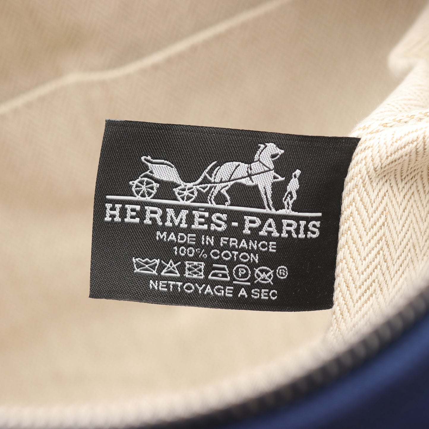 ブリッドアブラックGM ハンドバッグ キャンバス ネイビー グリーン シルバー金具 エルメス バッグ HERMES
