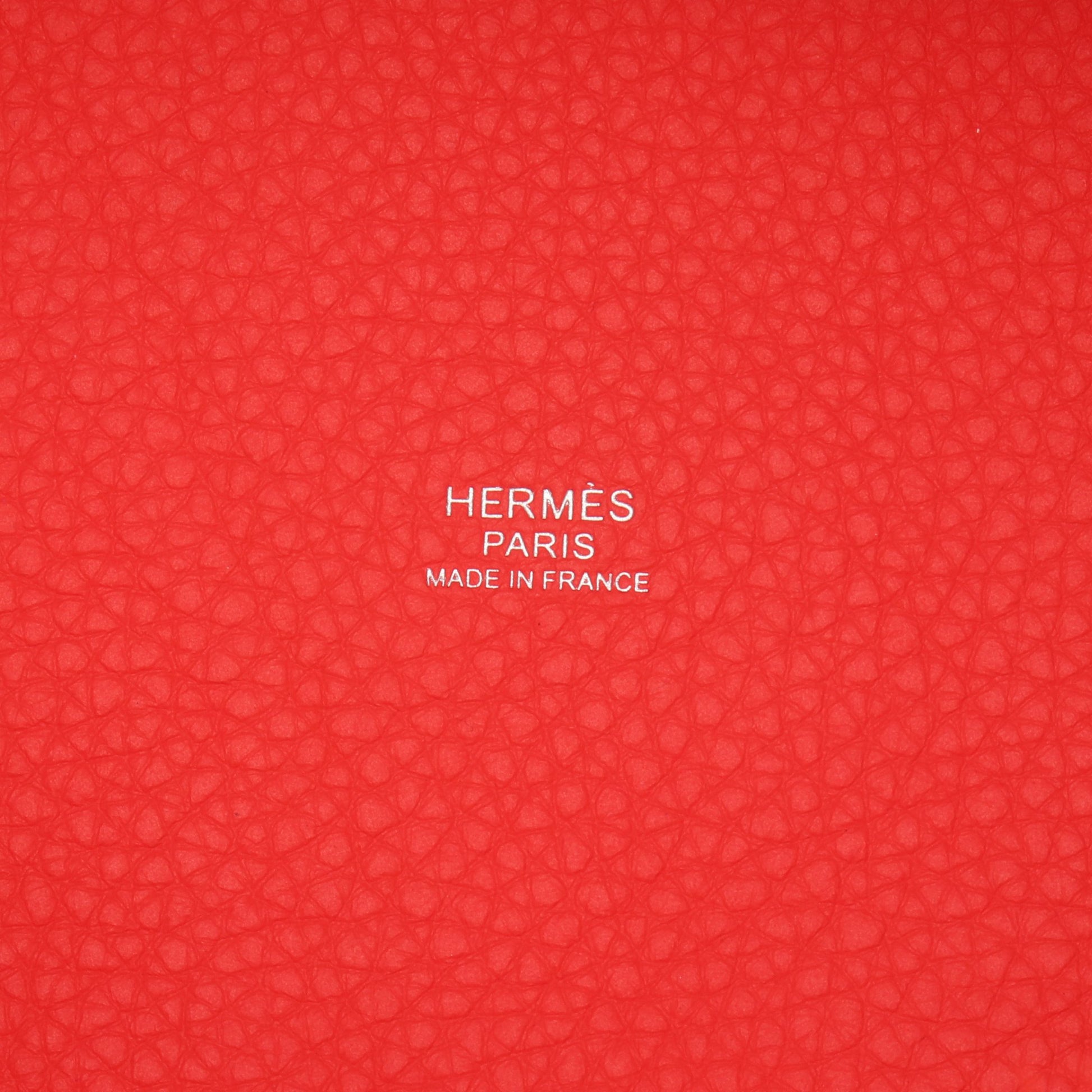 ピコタンロックPM ローズテキサス ハンドバッグ トリヨンクレマンス ピンクレッド シルバー金具 U刻印 エルメス バッグ HERMES