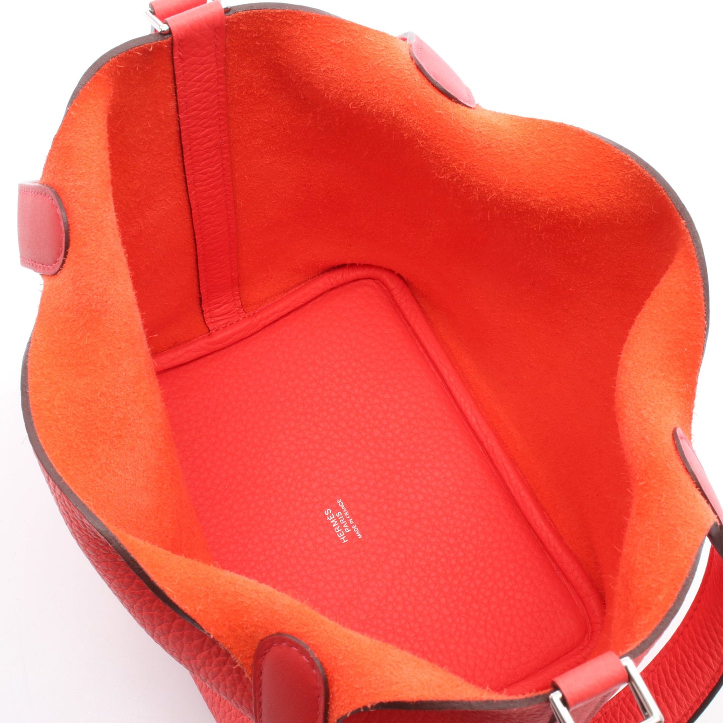ピコタンロックPM ローズテキサス ハンドバッグ トリヨンクレマンス ピンクレッド シルバー金具 U刻印 エルメス バッグ HERMES
