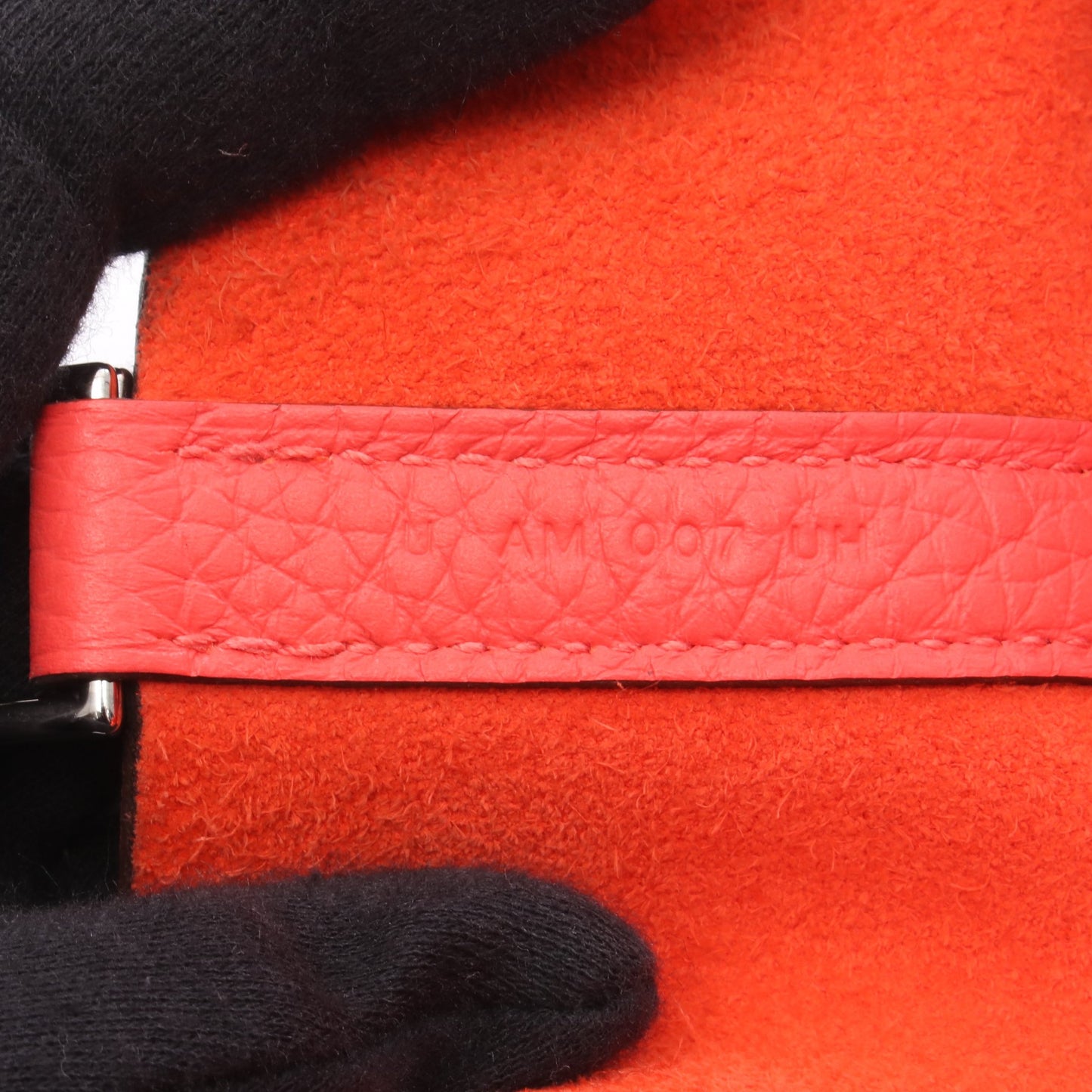 ピコタンロックPM ローズテキサス ハンドバッグ トリヨンクレマンス ピンクレッド シルバー金具 U刻印 エルメス バッグ HERMES