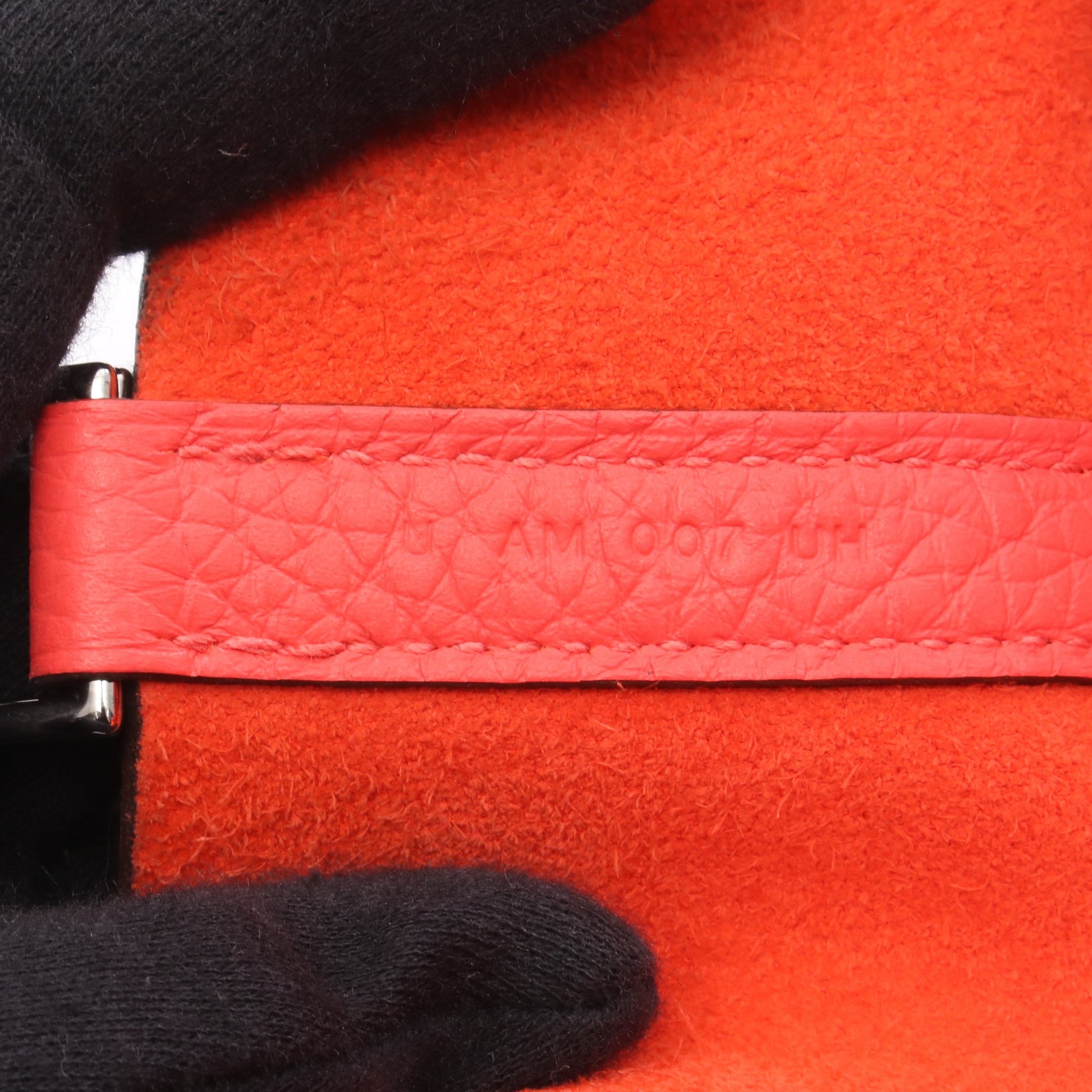 ピコタンロックPM ローズテキサス ハンドバッグ トリヨンクレマンス ピンクレッド シルバー金具 U刻印 エルメス バッグ HERMES