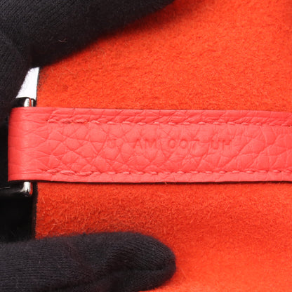 ピコタンロックPM ローズテキサス ハンドバッグ トリヨンクレマンス ピンクレッド シルバー金具 U刻印 エルメス バッグ HERMES