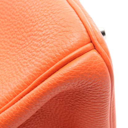 バーキン30 オレンジポピー ハンドバッグ トゴ オレンジ シルバー金具 T刻印 エルメス バッグ HERMES