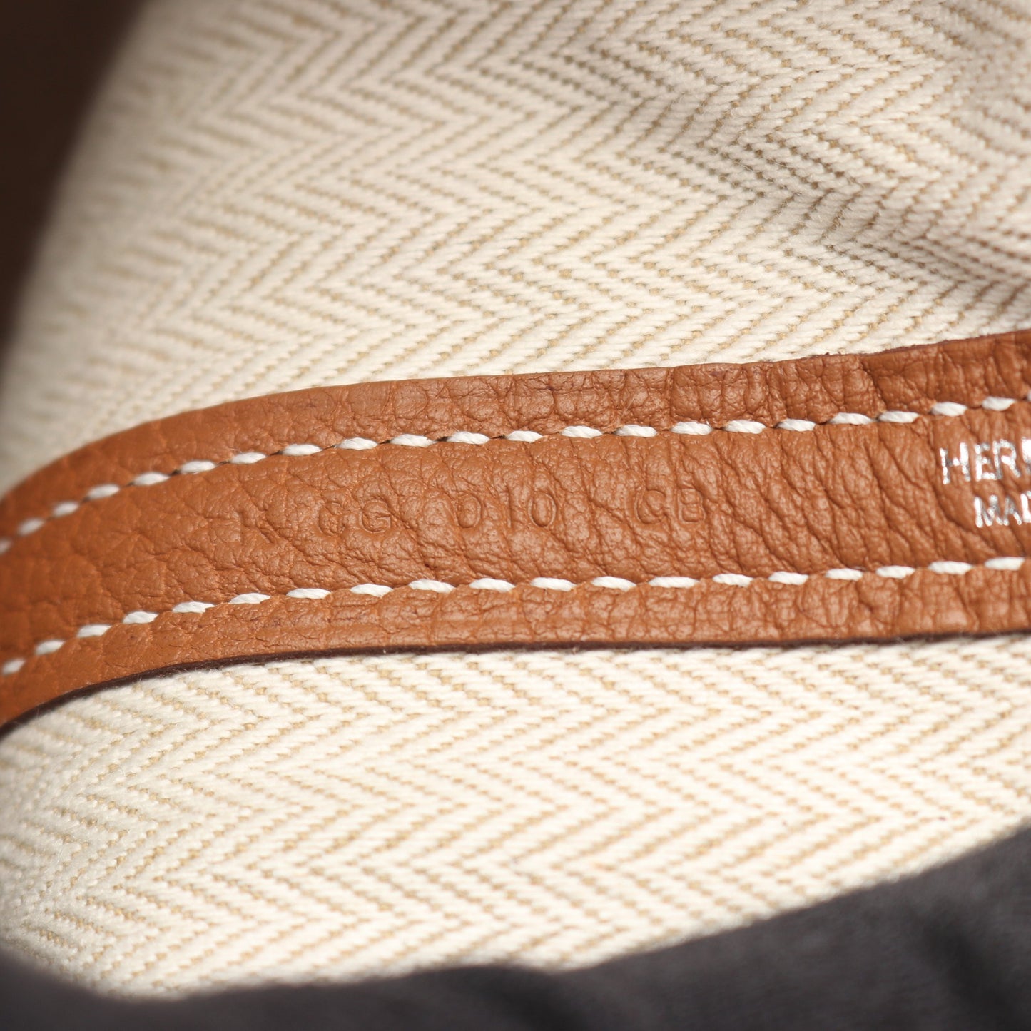 ガーデンパーティTPM ゴールド ハンドバッグ トートバッグ ネゴンダ ブラウン シルバー金具 K刻印 エルメス バッグ HERMES