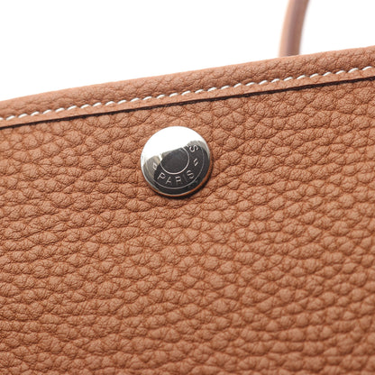 ガーデンパーティTPM ゴールド ハンドバッグ トートバッグ ネゴンダ ブラウン シルバー金具 K刻印 エルメス バッグ HERMES