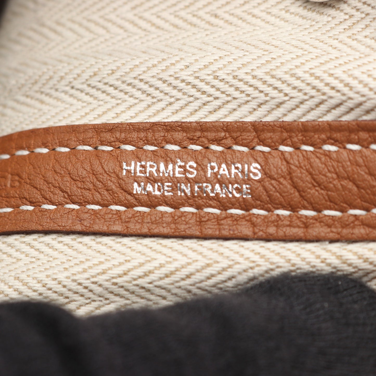 ガーデンパーティTPM ゴールド ハンドバッグ トートバッグ ネゴンダ ブラウン シルバー金具 K刻印 エルメス バッグ HERMES