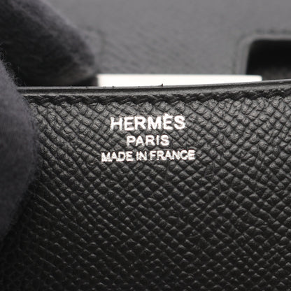 コンスタンスエラン3 ショルダーバッグ ヴォーエプソン ブラック シルバー金具 □O刻印 エルメス バッグ HERMES