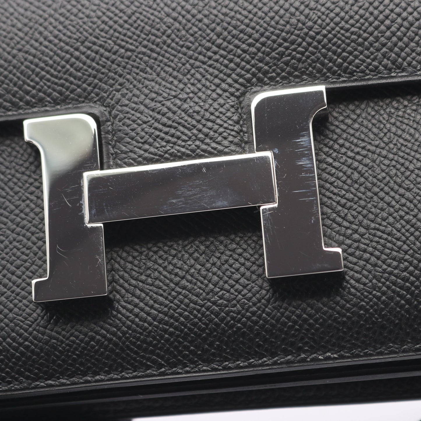 コンスタンスエラン3 ショルダーバッグ ヴォーエプソン ブラック シルバー金具 □O刻印 エルメス バッグ HERMES