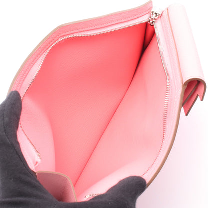 ケリーポケット トゥーゴー ローズエテ クラッチバッグ ヴォーエプソン ピンク シルバー金具 Z刻印 エルメス バッグ HERMES