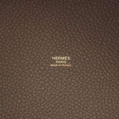 ピコタンロックMM エトゥープ ハンドバッグ トリヨンクレマンス グレーブラウン ゴールド金具 Y刻印 エルメス バッグ HERMES