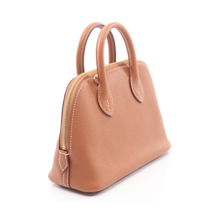 ボリード1923 ミニ ゴールド ハンドバッグ エバーカラー ライトブラウン ゴールド金具 2WAY Z刻印 エルメス バッグ HERMES