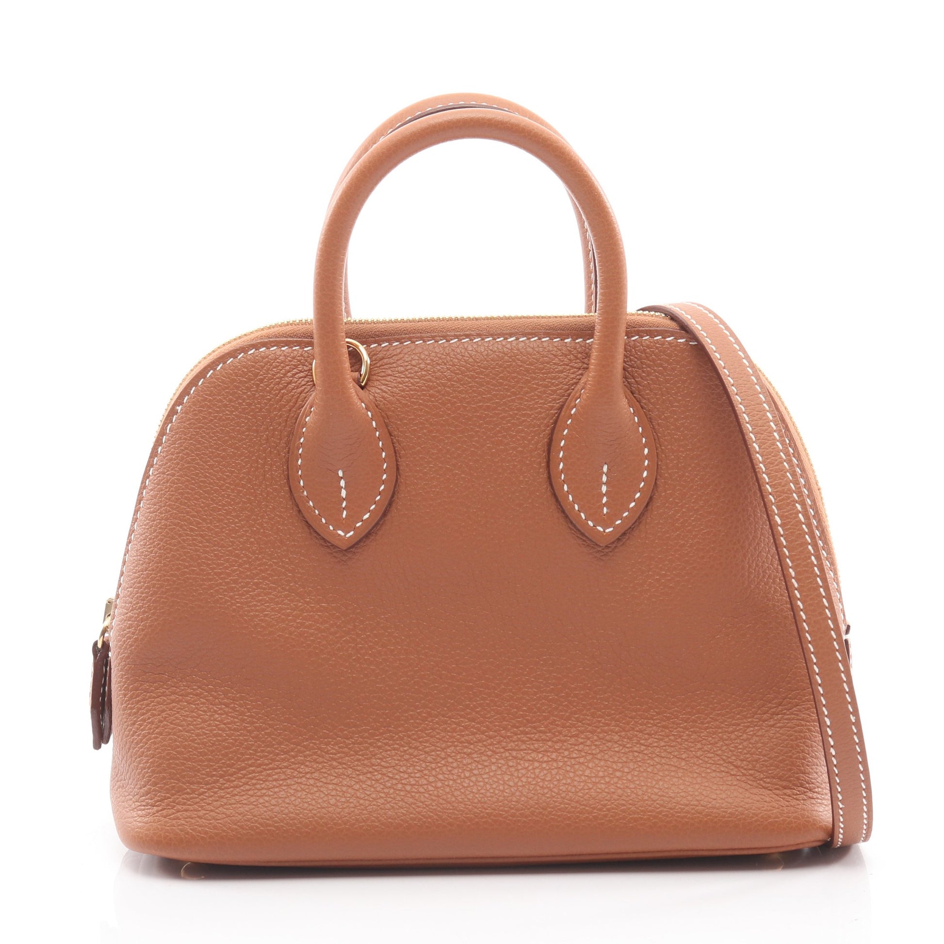 ボリード1923 ミニ ゴールド ハンドバッグ エバーカラー ライトブラウン ゴールド金具 2WAY Z刻印 エルメス バッグ HERMES