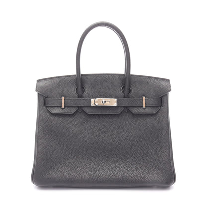 バーキン30 ハンドバッグ トゴ ブラック シルバー金具 X刻印 エルメス バッグ HERMES