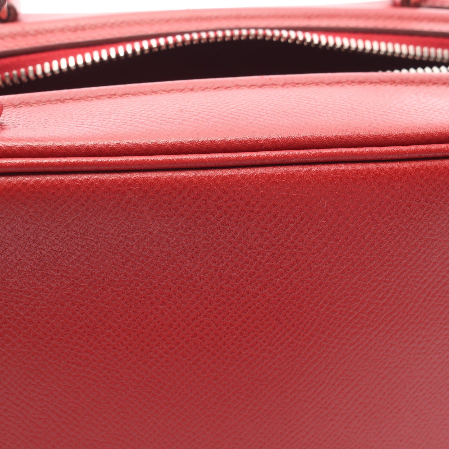 サックアンヴィ26 ルージュガランス ハンドバッグ ヴォーエプソン レッド シルバー金具 □K刻印 エルメス バッグ HERMES