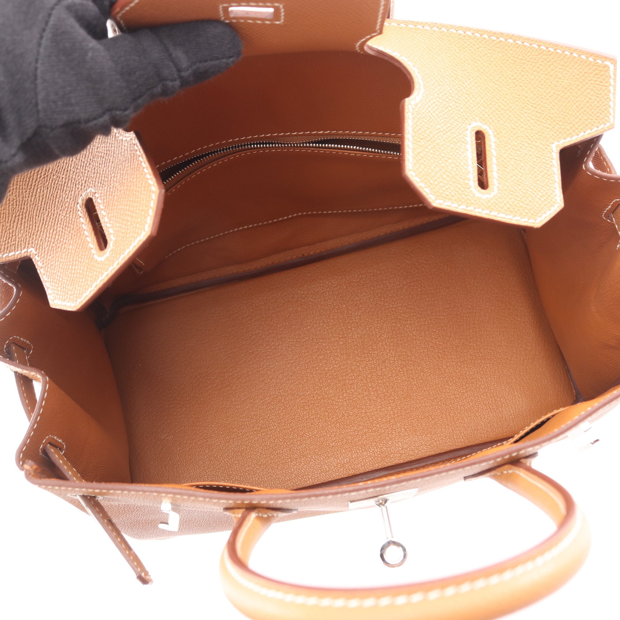 バーキン30 ゴールド ハンドバッグ ヴォーエプソン ライトブラウン