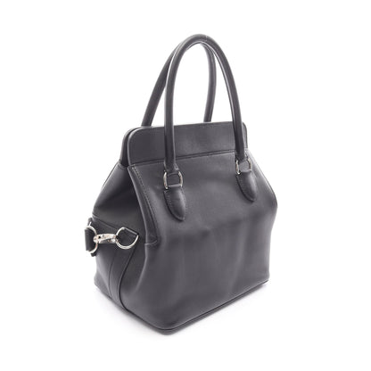 ツールボックス20 ハンドバッグ ヴォースイフト ブラック シルバー金具 2WAY A刻印 エルメス