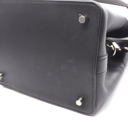 ツールボックス20 ハンドバッグ ヴォースイフト ブラック シルバー金具 2WAY A刻印 エルメス