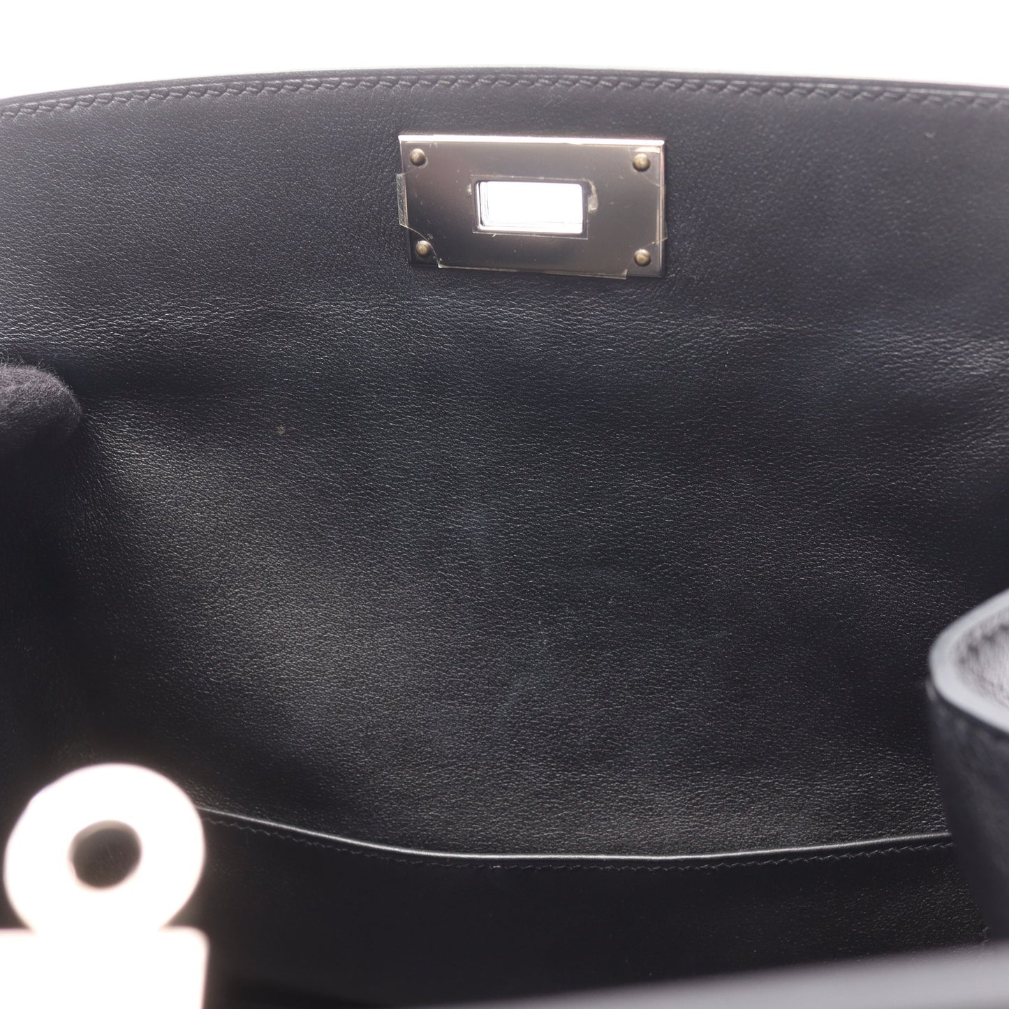 ツールボックス20 ハンドバッグ ヴォースイフト ブラック シルバー金具 2WAY A刻印 エルメス