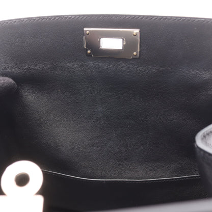 ツールボックス20 ハンドバッグ ヴォースイフト ブラック シルバー金具 2WAY A刻印 エルメス