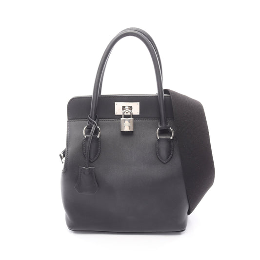 ツールボックス20 ハンドバッグ ヴォースイフト ブラック シルバー金具 2WAY A刻印 エルメス