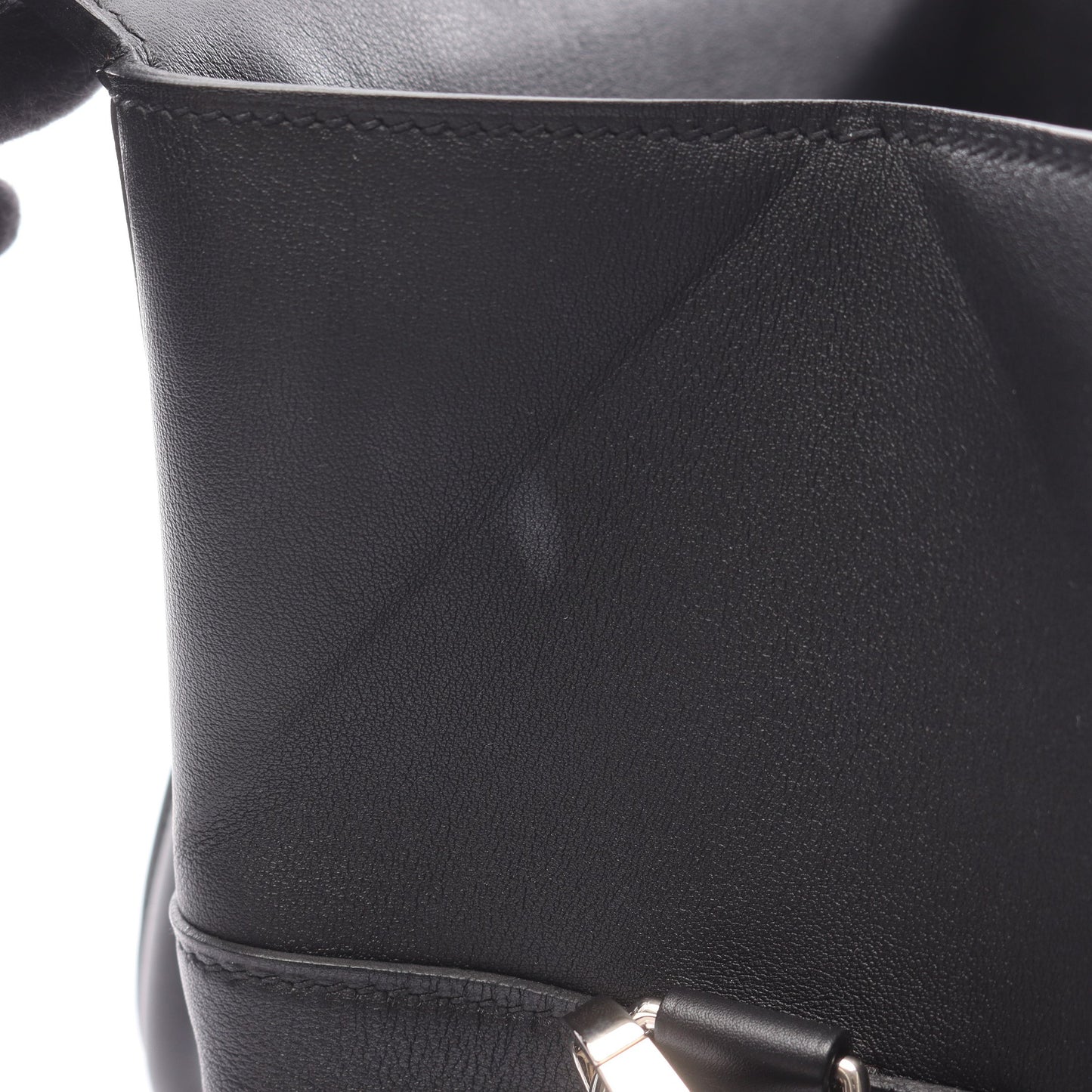 ツールボックス20 ハンドバッグ ヴォースイフト ブラック シルバー金具 2WAY A刻印 エルメス