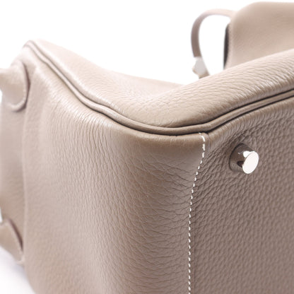 リンディ30 エトゥープ ショルダーバッグ トリヨンクレマンス グレーブラウン シルバー金具 W刻印 エルメス