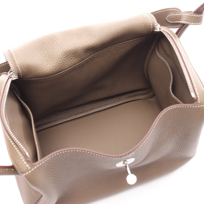 リンディ30 エトゥープ ショルダーバッグ トリヨンクレマンス グレーブラウン シルバー金具 W刻印 エルメス