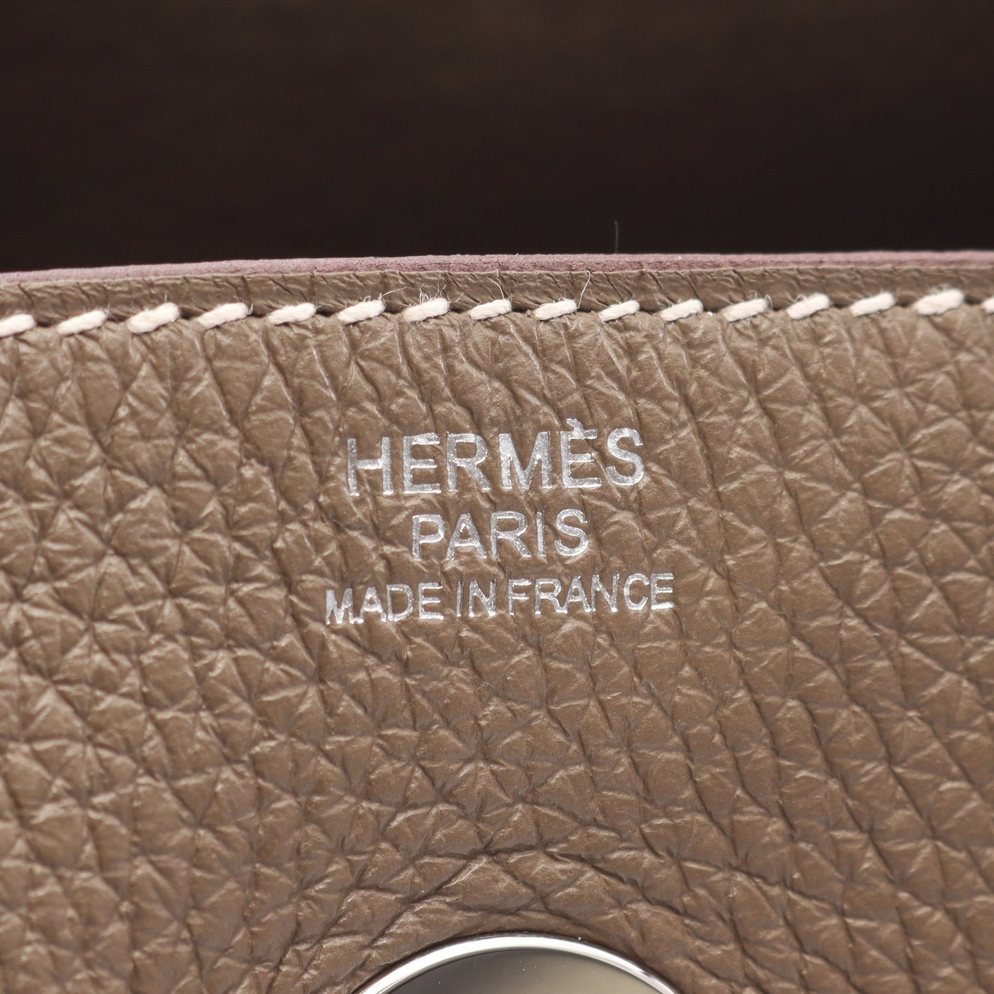 リンディ30 エトゥープ ショルダーバッグ トリヨンクレマンス グレーブラウン シルバー金具 W刻印 エルメス