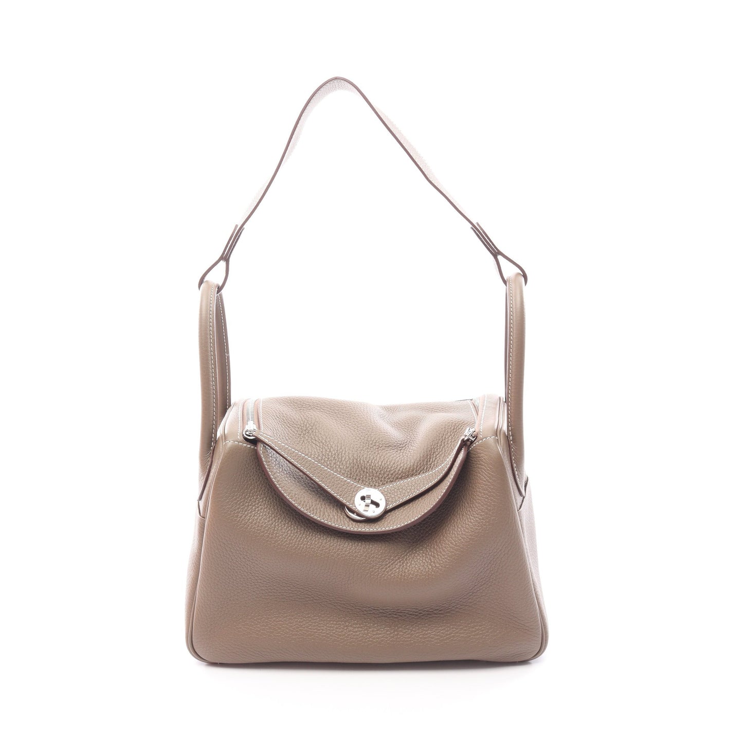 リンディ30 エトゥープ ショルダーバッグ トリヨンクレマンス グレーブラウン シルバー金具 W刻印 エルメス