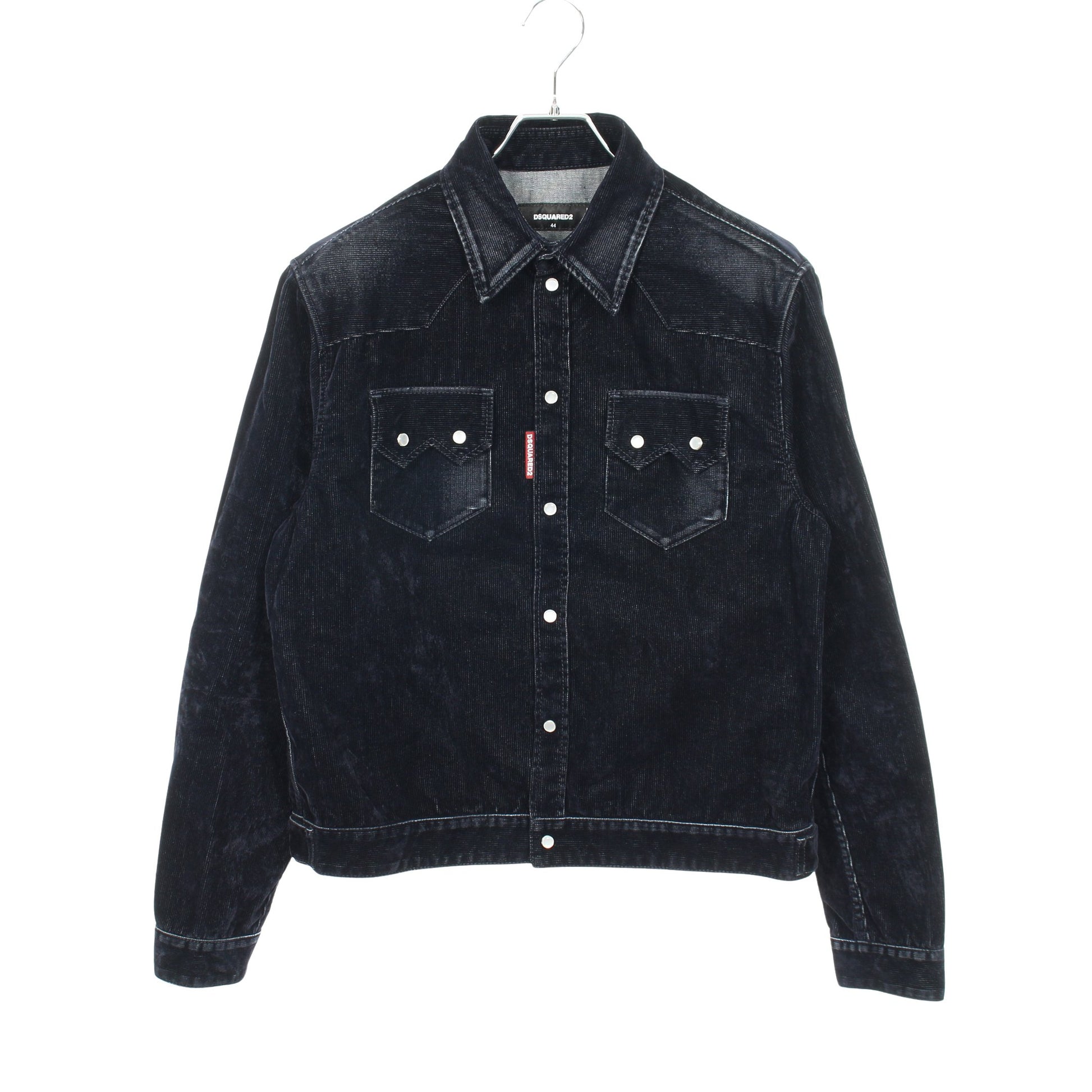 Flocked Cord Jean Jacket コーデュロイ ジャケット コットン ダークネイビー ディースクエアード アウター DSQUARED2