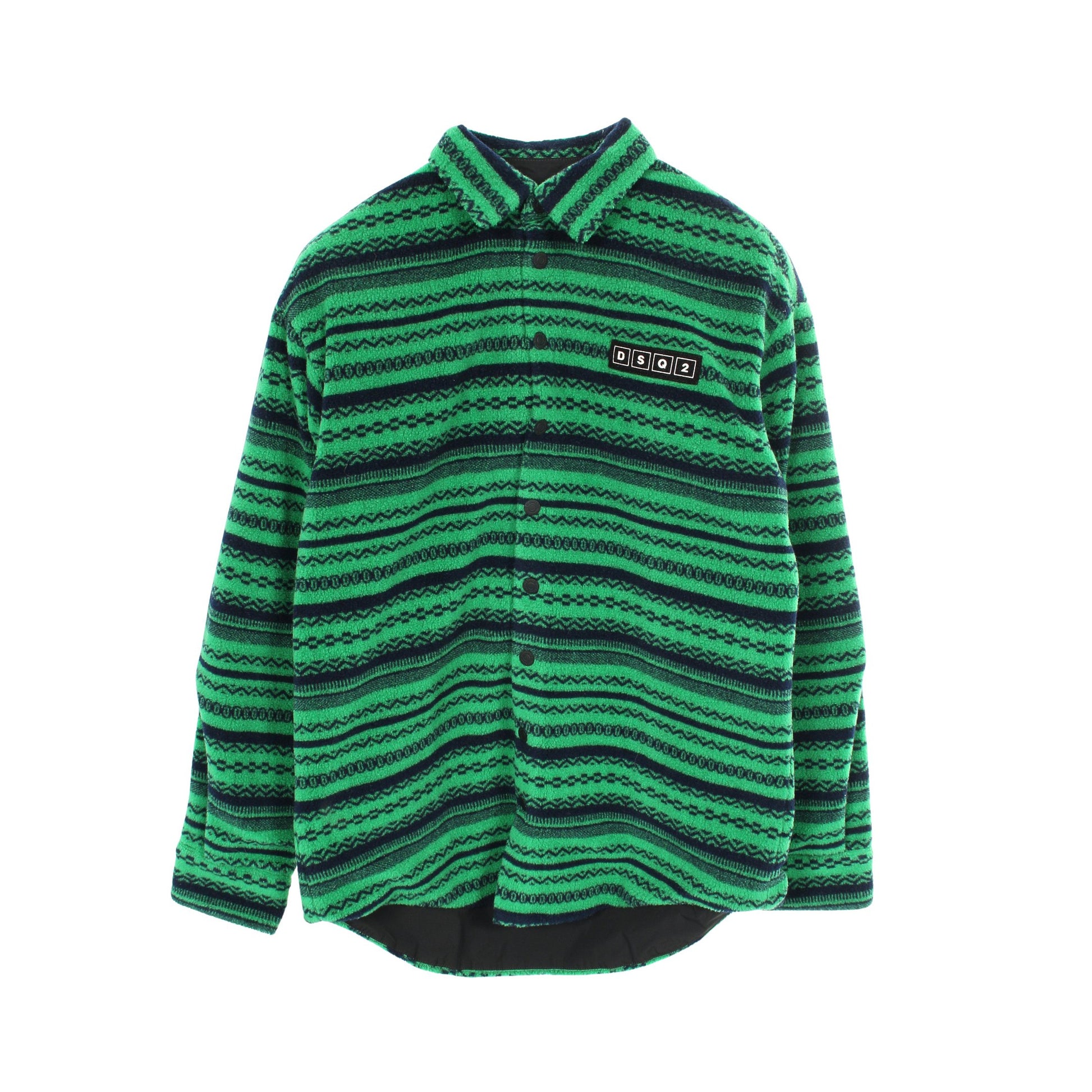Drop Shoulder Shirt ジャケット グリーン ネイビー フリース ディースクエアード アウター DSQUARED2