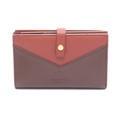 二つ折り財布 レザー レッドブラウン ダークブラウン ボッテガヴェネタ 財布・小物 BOTTEGA VENETA