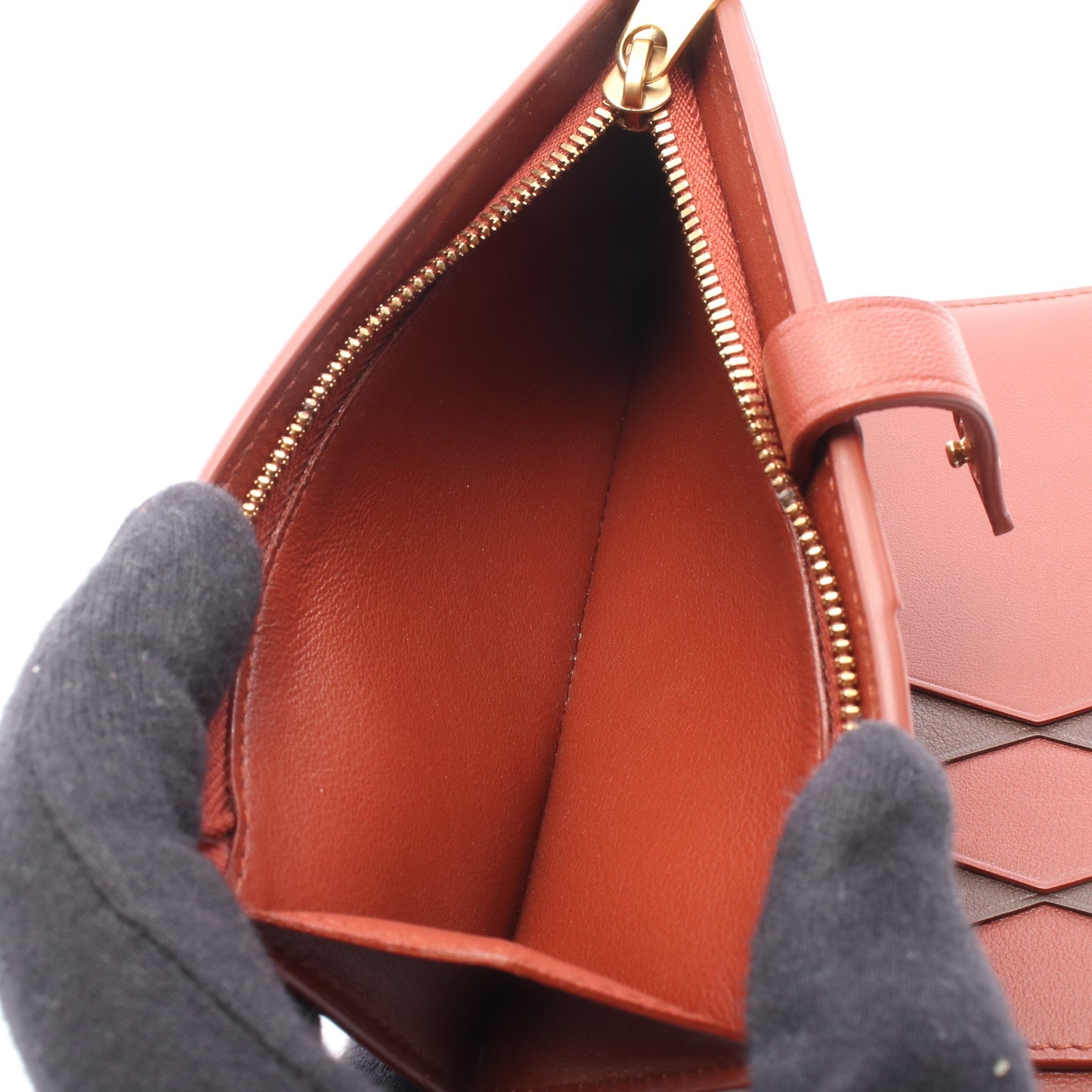二つ折り財布 レザー レッドブラウン ダークブラウン ボッテガヴェネタ 財布・小物 BOTTEGA VENETA