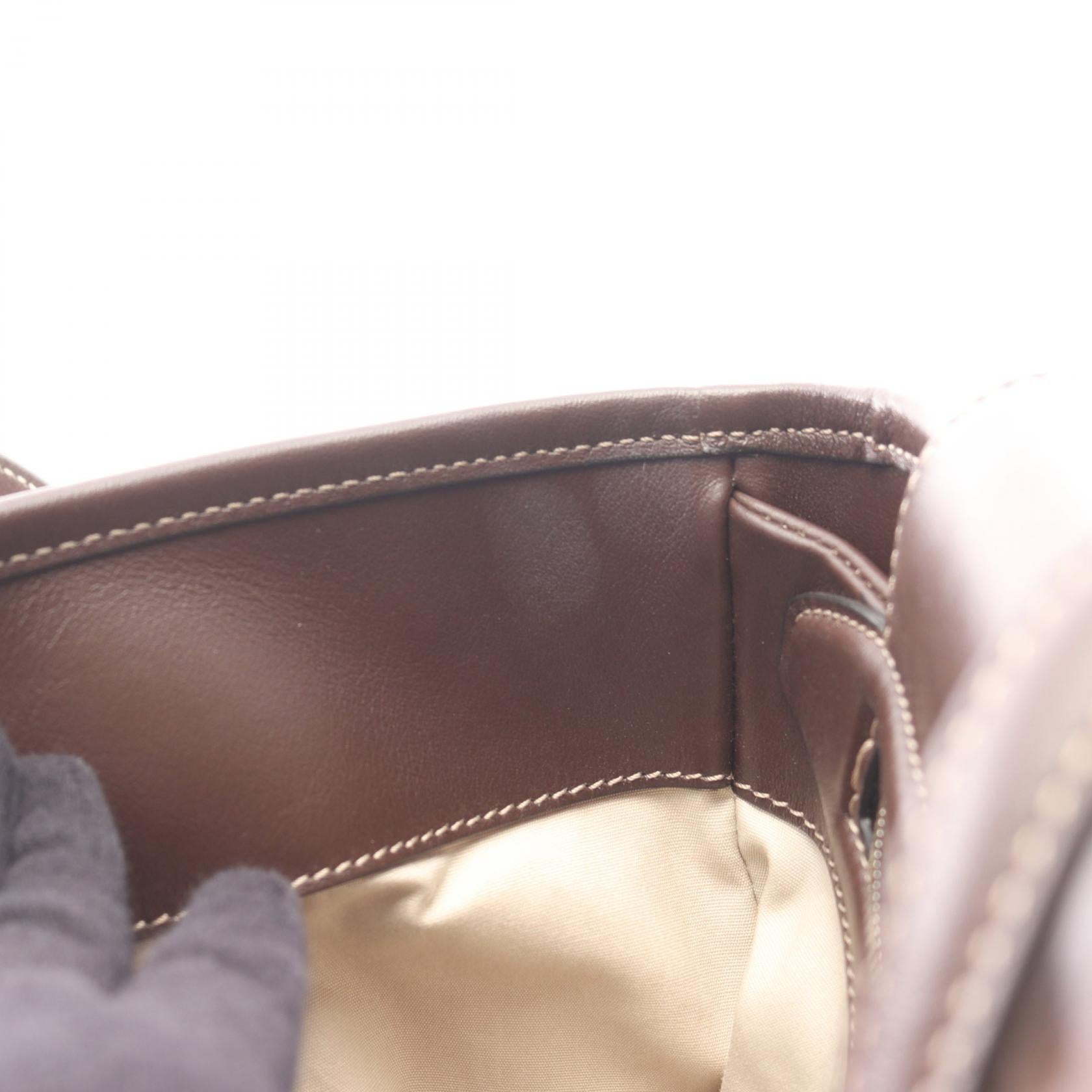 ニュージョイ ショルダーバッグ トートバッグ キャンバス レザー ベージュ ダークブラウン トッズ バッグ TOD'S