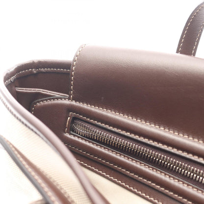 ニュージョイ ショルダーバッグ トートバッグ キャンバス レザー ベージュ ダークブラウン トッズ バッグ TOD'S