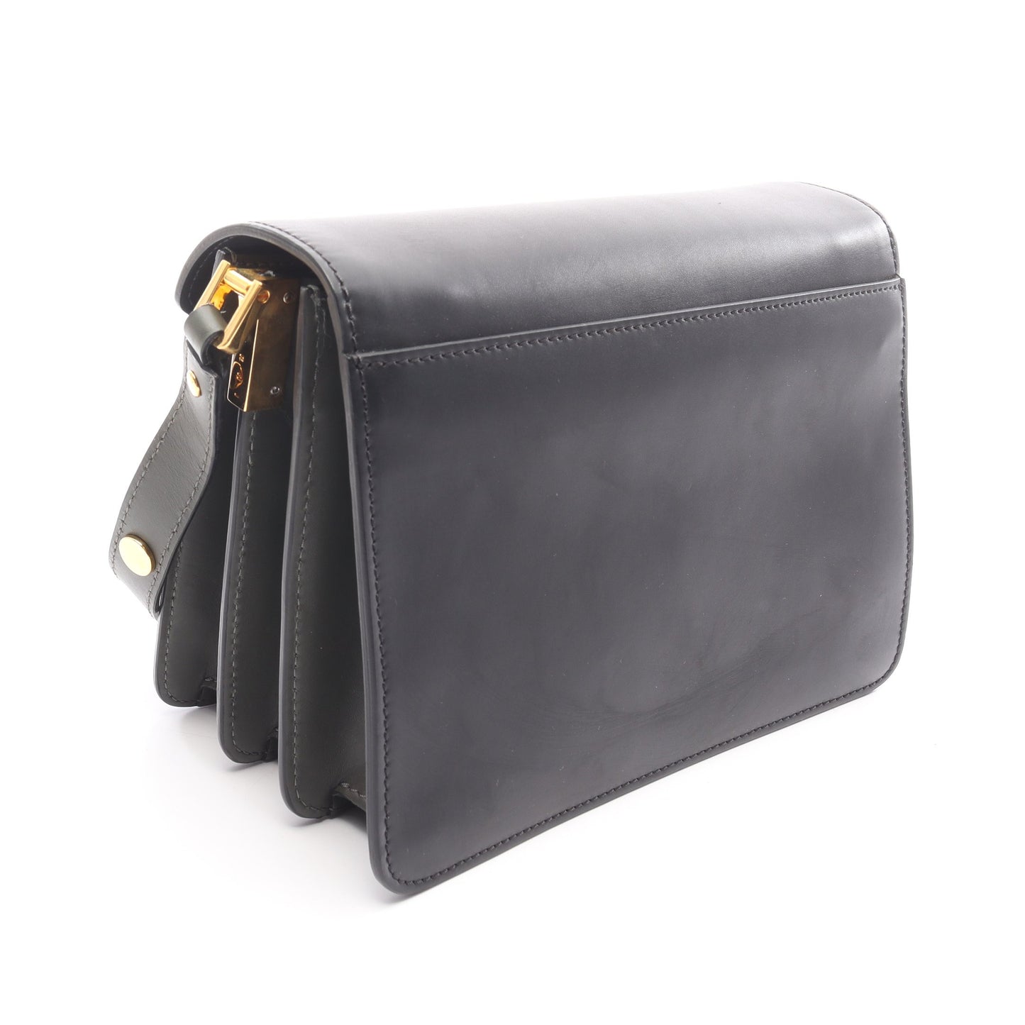 TRUNK トランク ミディアム ショルダーバッグ レザー ブラック ネイビー マルニ バッグ MARNI