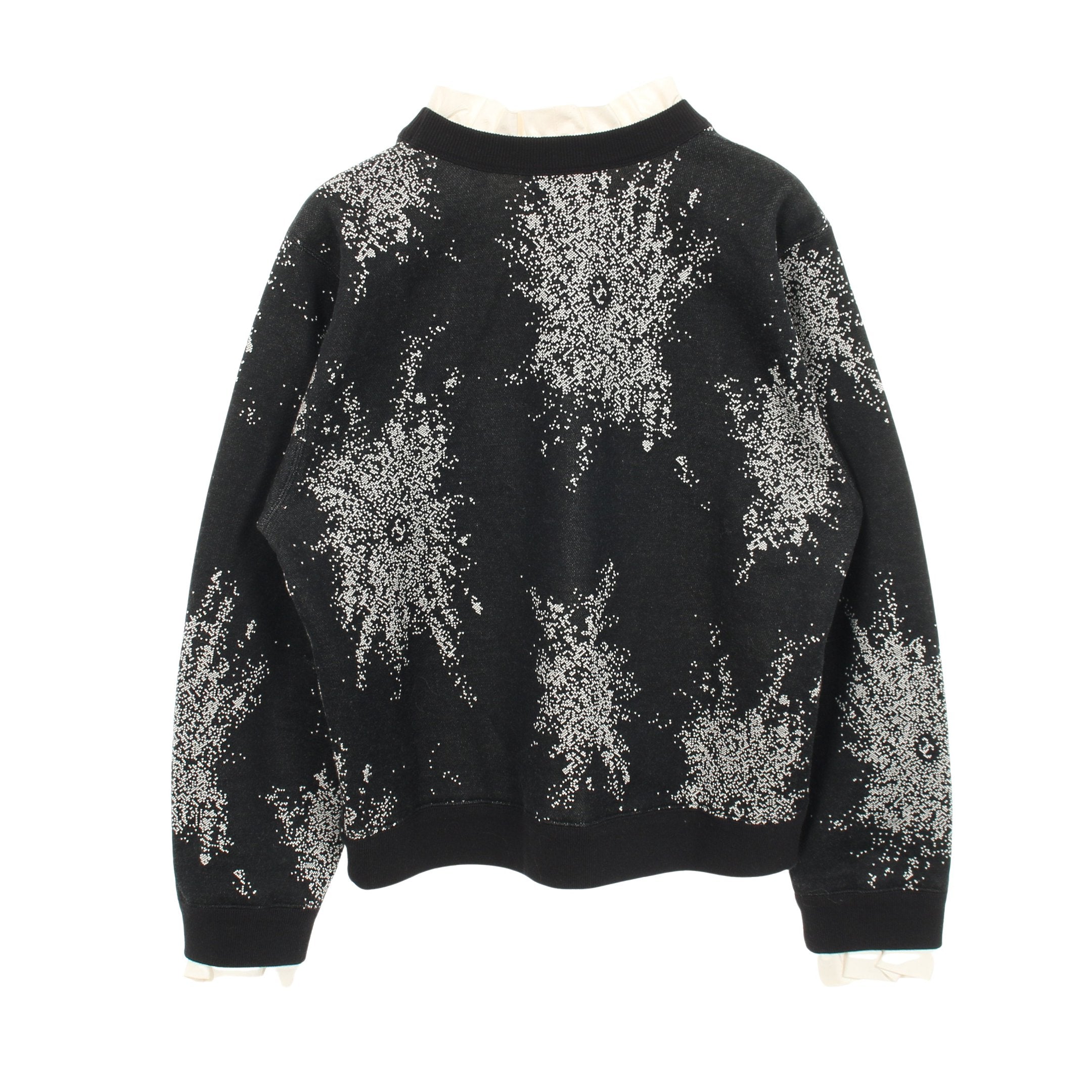 ココマーク スウェットシャツ 総柄 コットン ブラック オフホワイト 裏