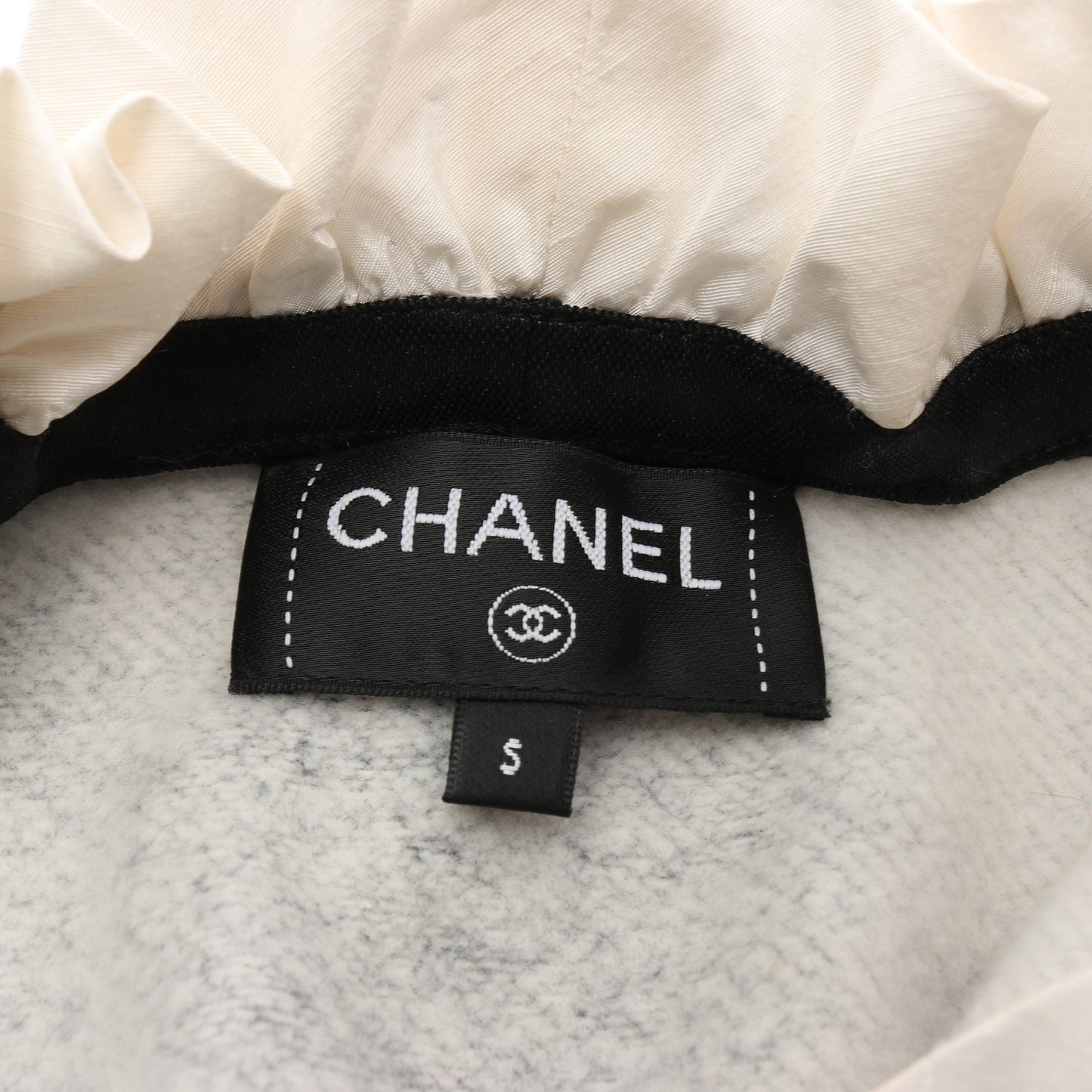 ココマーク スウェットシャツ 総柄 コットン ブラック オフホワイト 裏起毛 シャネル トップス CHANEL
