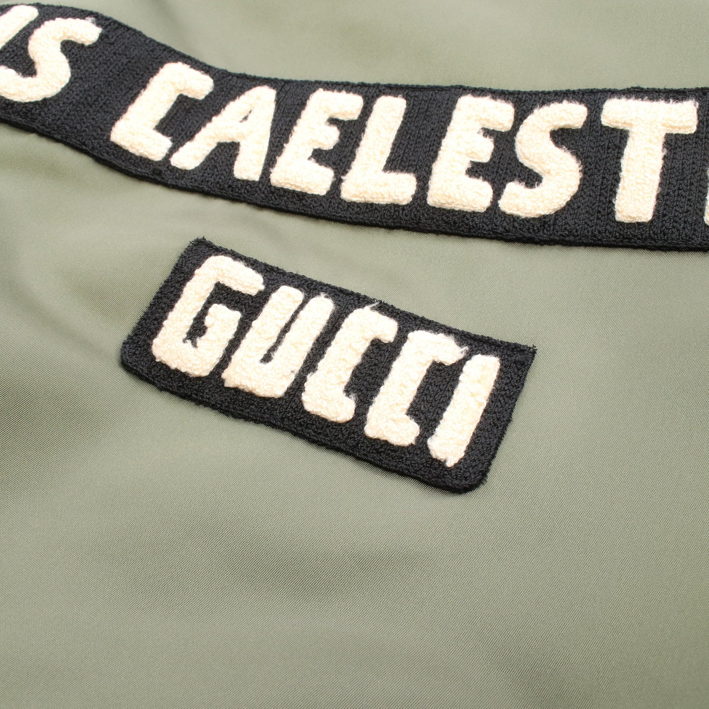 ARCUS CAELESRIS ボンバージャケット ハートポケット ナイロン カーキグリーン 中綿 グッチ アウター GUCCI